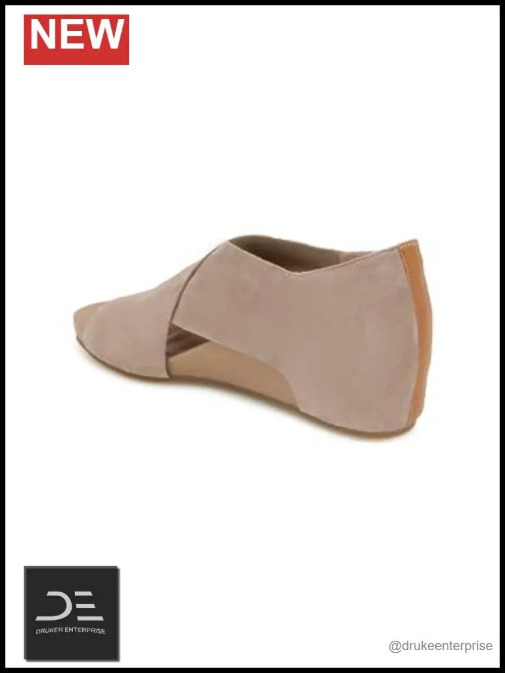 Gentle Souls Women's Gainey Suede Wedge Sandals Peep Toe Slip On